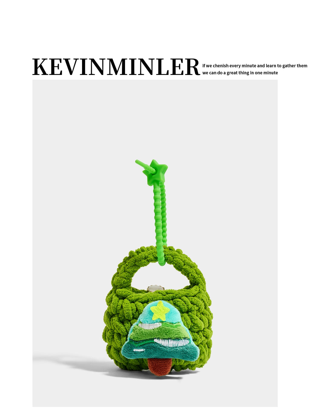 Charming Knitted Christmas Tree Coin Purse Keychain Pendant - Festive Holiday Gift