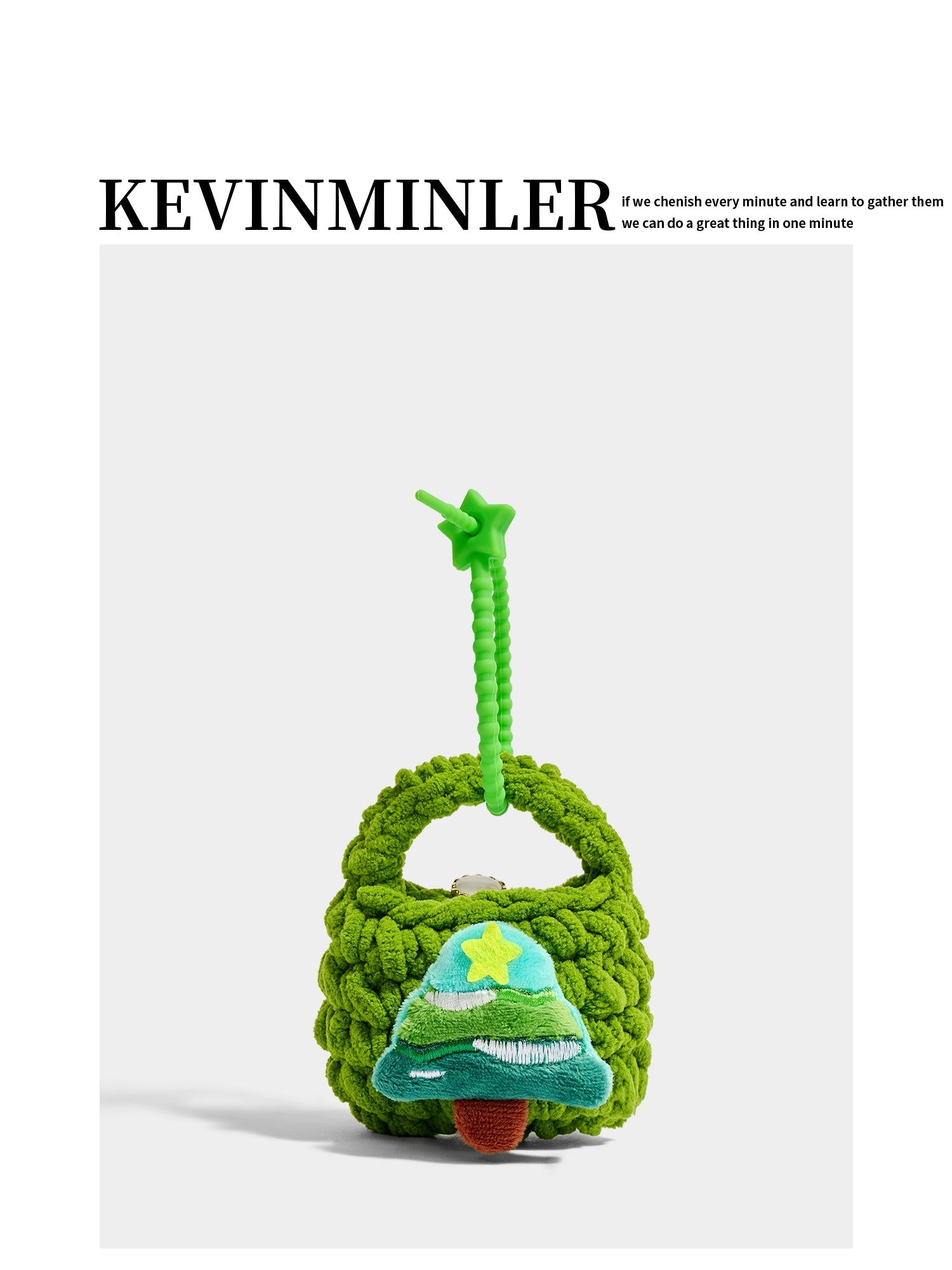 Charming Knitted Christmas Tree Coin Purse Keychain Pendant - Festive Holiday Gift