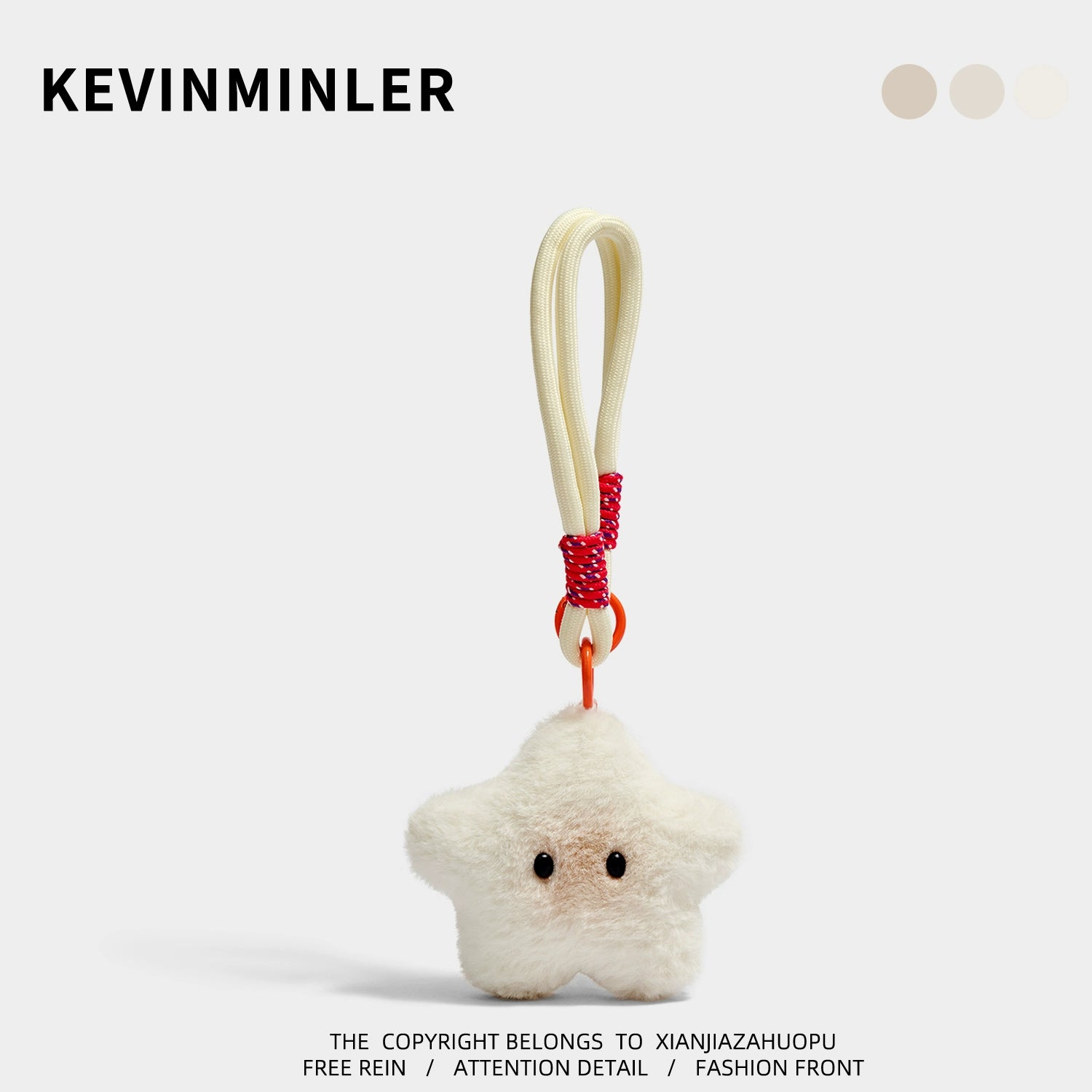 Kevinminler Adorable Plush Star Cat Keychain Pendant - Cute Bag Charm Gift