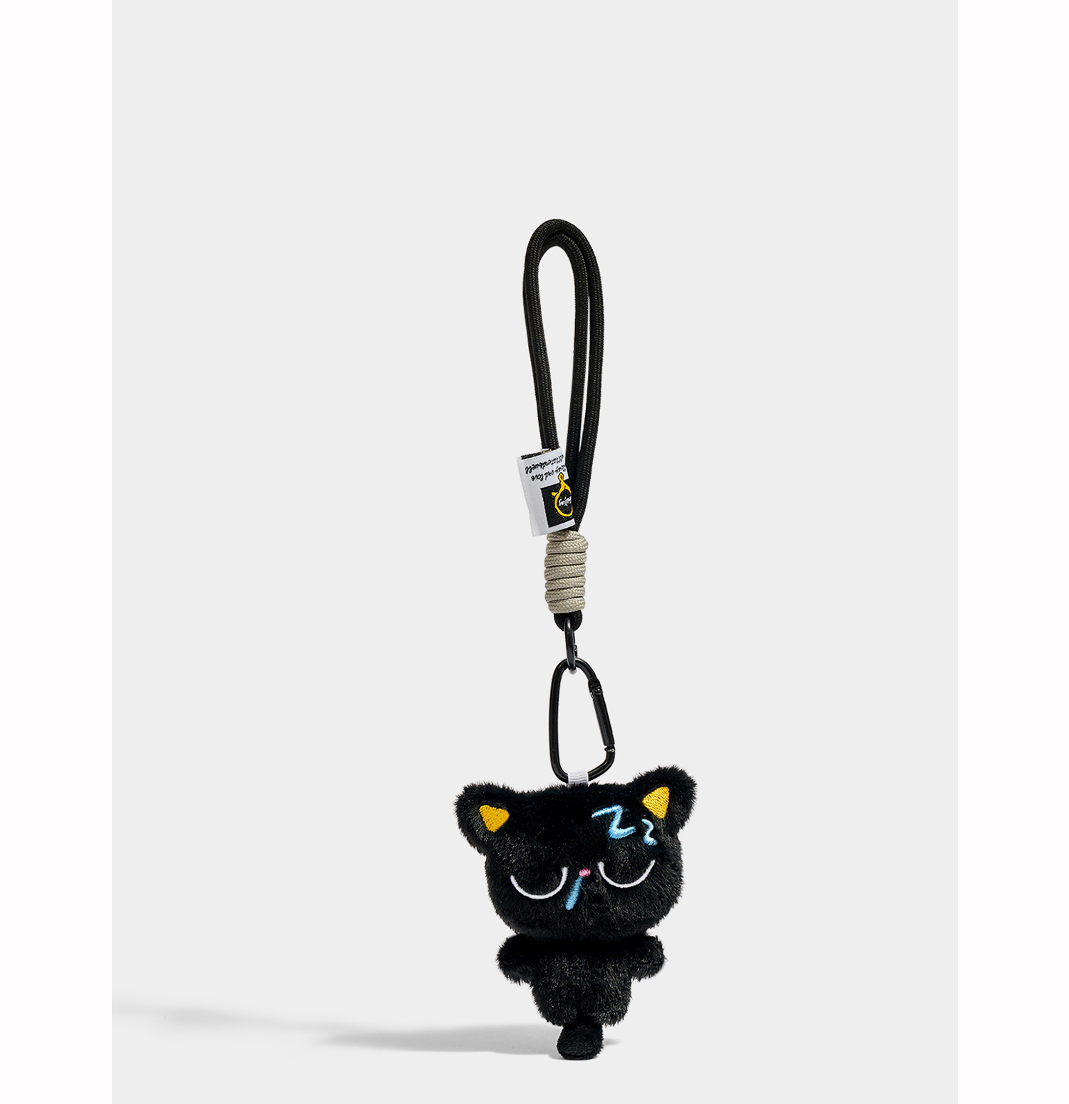 Cute Emoticon Black Cat Plush Keychain Bag Charm - Perfect Gift