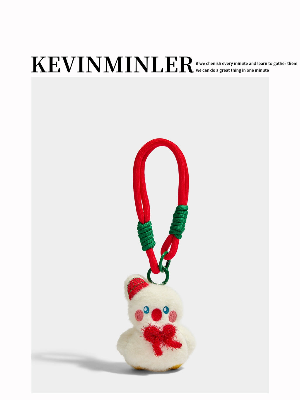 Cute Plush Gingerbread Man Christmas Keychain Bag Pendant Gift for Her
