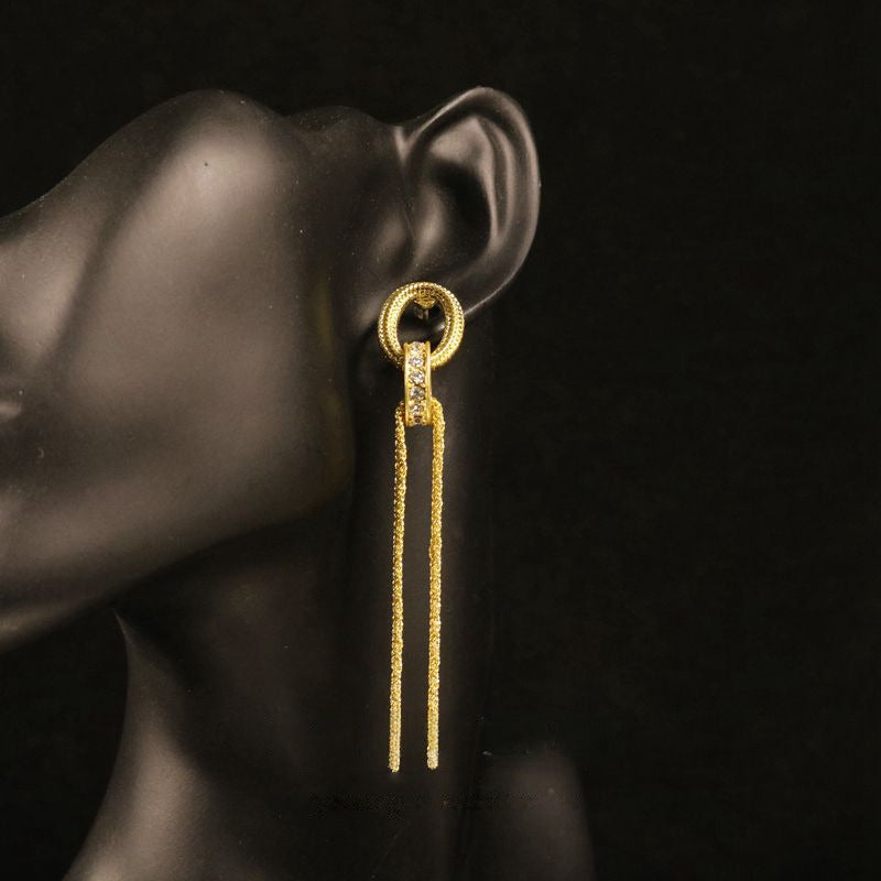 Minimalist Luxury Long Tassel Earrings & Necklace Set