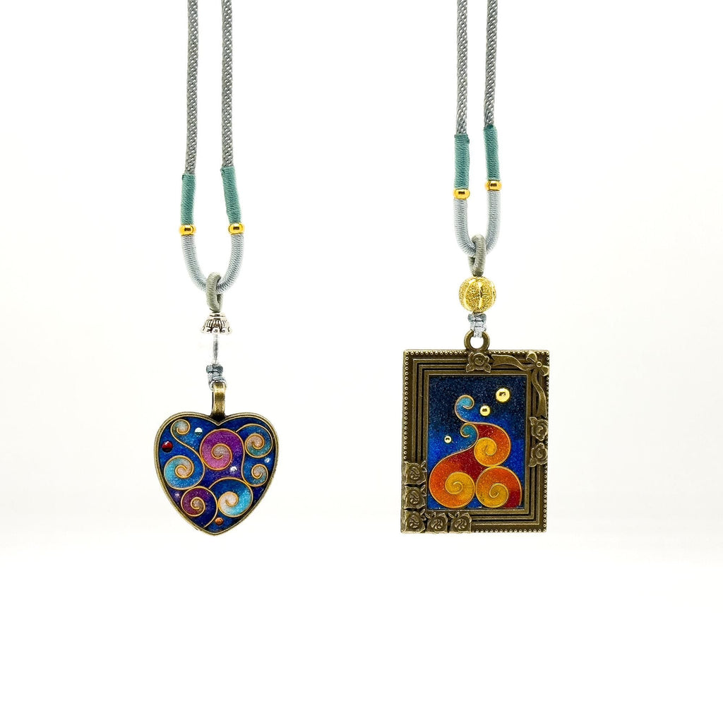 GIFTEEO Art Deco "Adriatique" | Art Deco Geometric Symmetry Gilded Necklace - Handcrafted Luxury Jewelry
