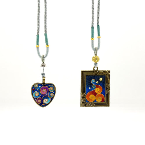 GIFTEEO Art Deco "Adriatique" | Art Deco Geometric Symmetry Gilded Necklace - Handcrafted Luxury Jewelry
