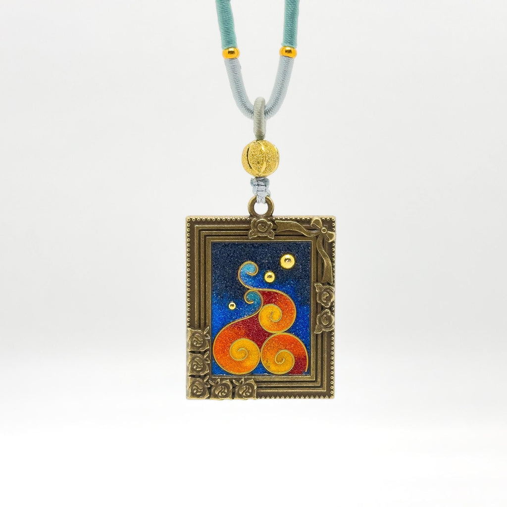 GIFTEEO Art Deco "Adriatique" | Art Deco Geometric Symmetry Gilded Necklace - Handcrafted Luxury Jewelry