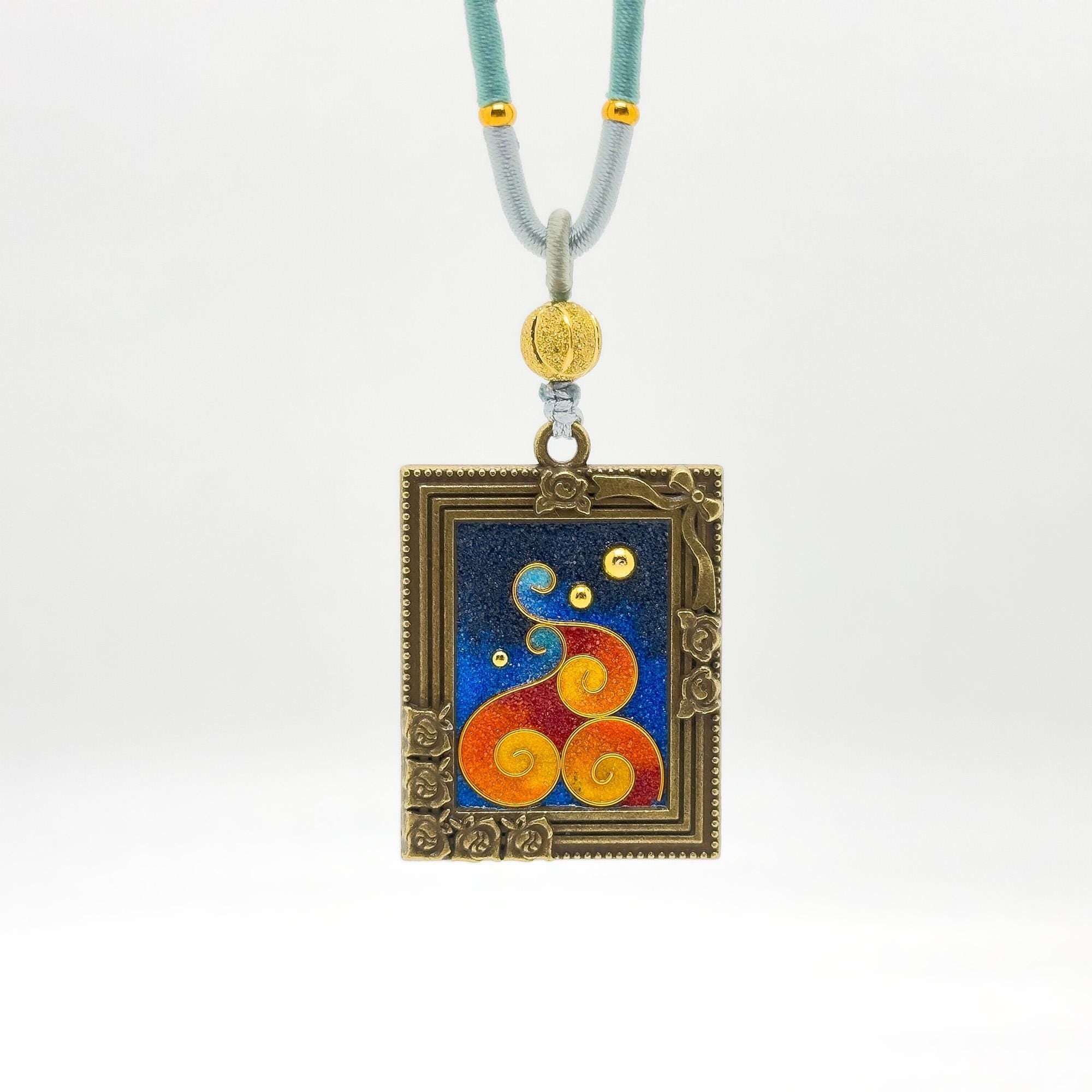 GIFTEEO Art Deco "Adriatique" | Art Deco Geometric Symmetry Gilded Necklace - Handcrafted Luxury Jewelry