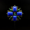 GIFTEEO Art Deco "Améthyste Violette II" | Art Deco Geometric Symmetry Crystal Brooch - Handcrafted Luxury Jewelry