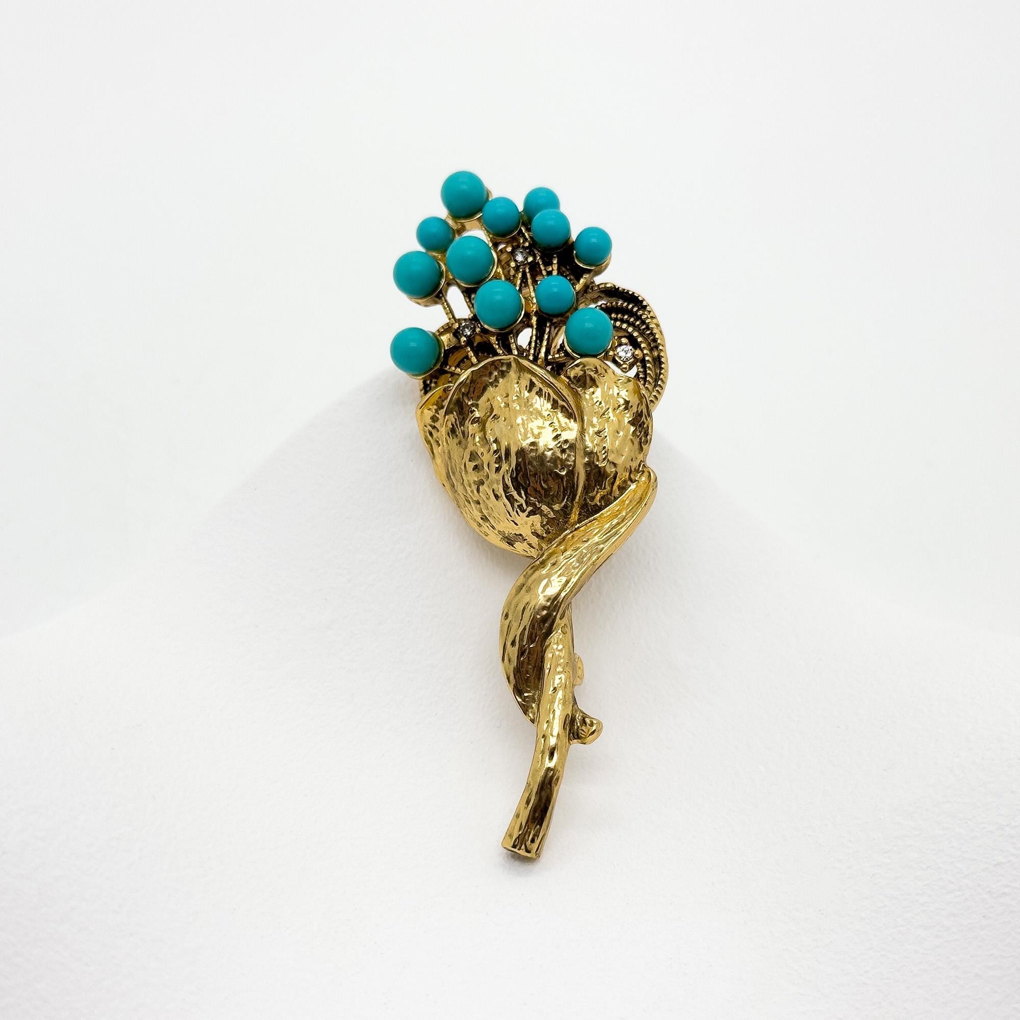 GIFTEEO Art Deco "Aristocrate II" | Victorian Romanticism Ornate Statement Brooch - Handcrafted Luxury Jewelry