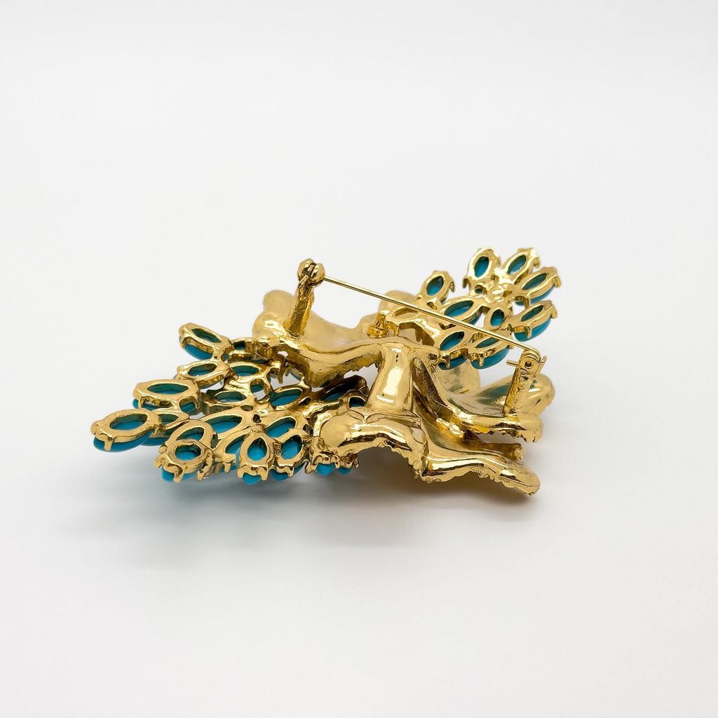GIFTEEO Art Deco "Artémis II" | Art Deco Geometric Symmetry Gold Brooch - Handcrafted Luxury Jewelry