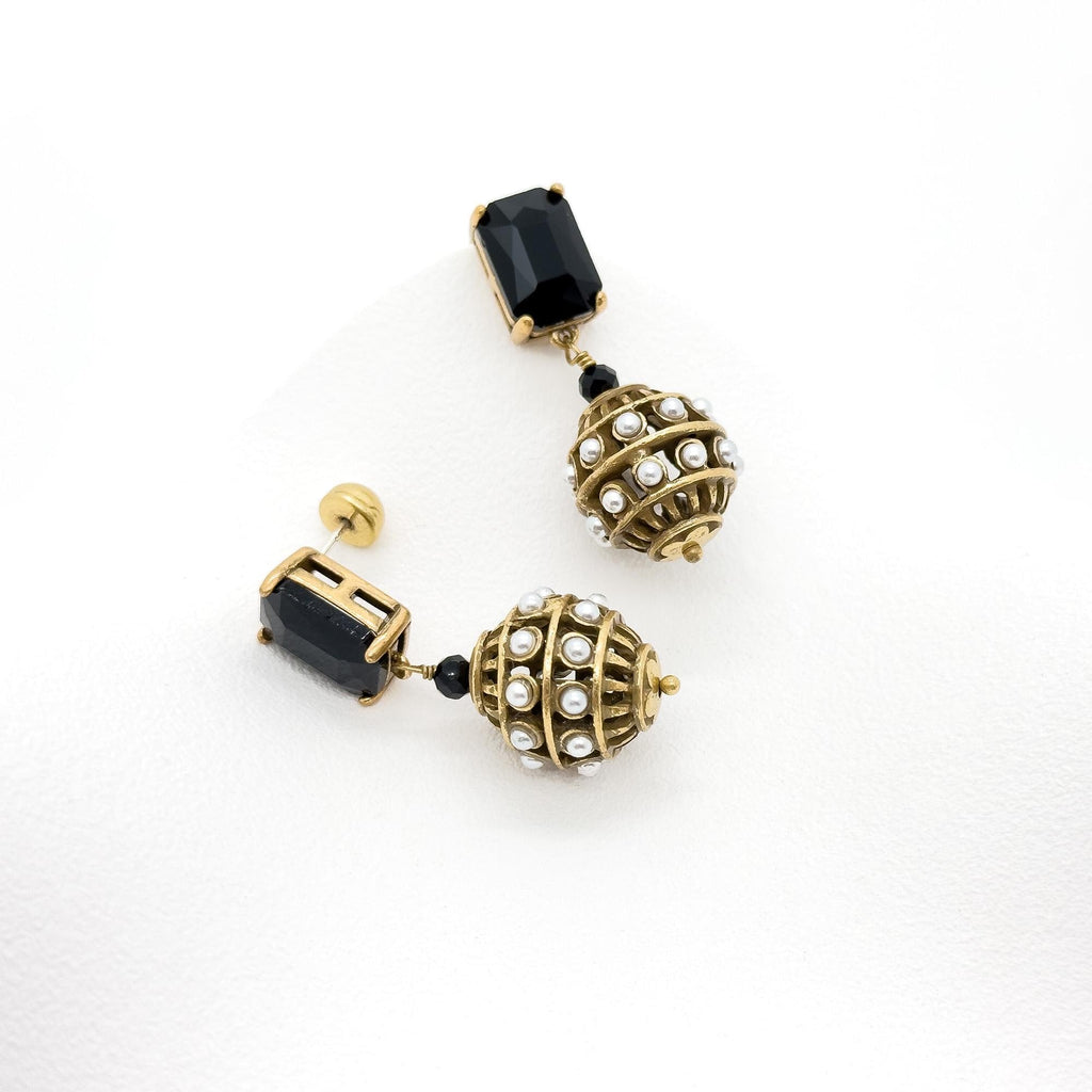 GIFTEEO Art Deco "Aurore Boréale II" | Art Deco Geometric Symmetry Crystal Ring - Handcrafted Luxury Jewelry