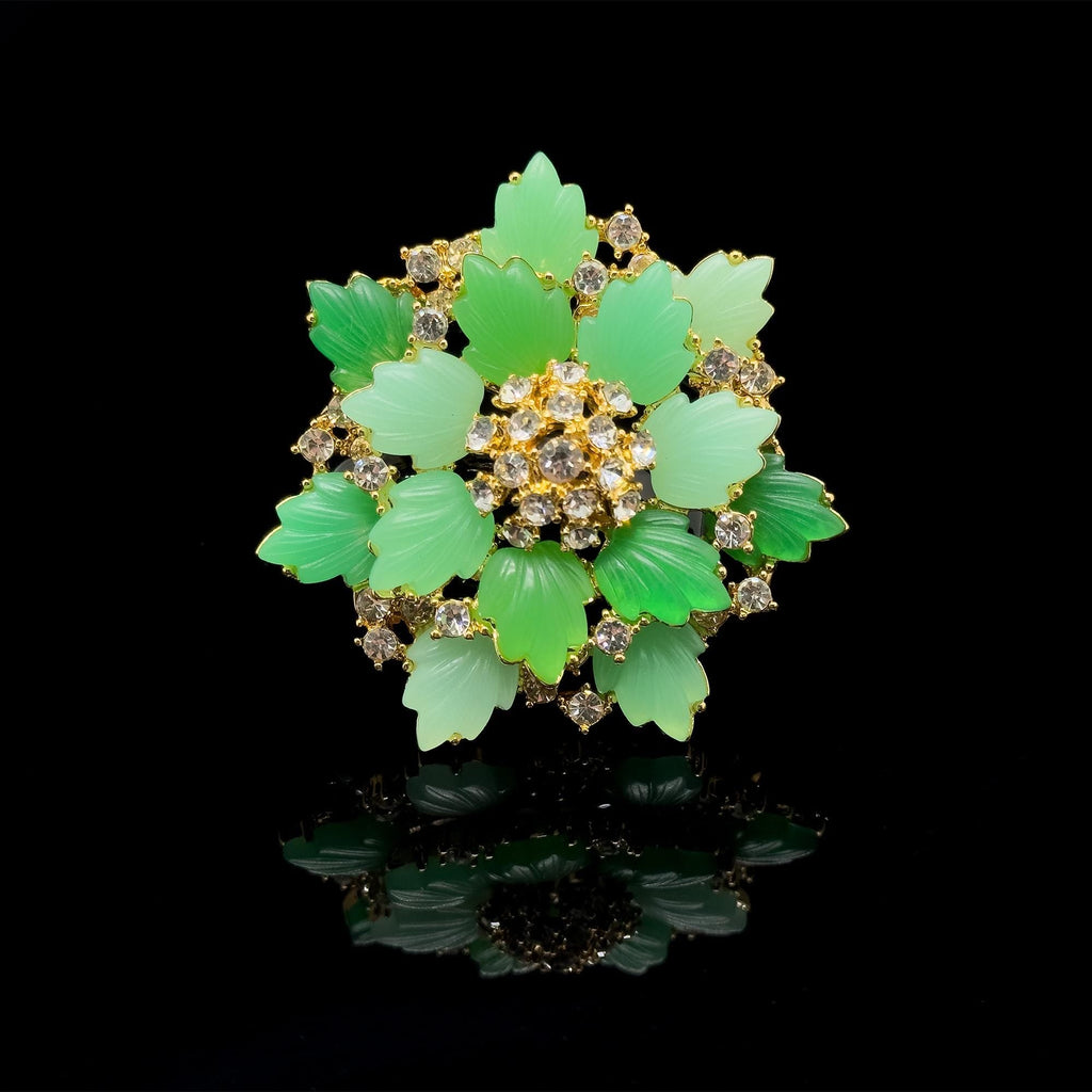 GIFTEEO Art Deco "Bohème II" | Art Deco Geometric Symmetry Crystal Brooch - Handcrafted Luxury Jewelry