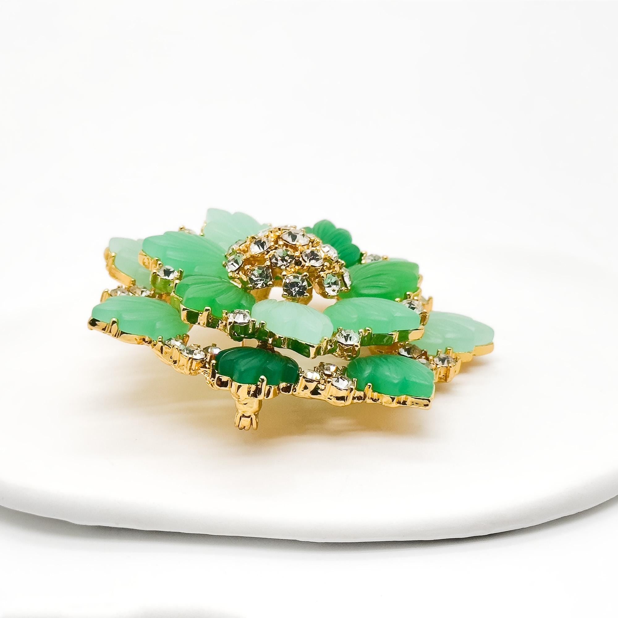 GIFTEEO Art Deco "Bohème II" | Art Deco Geometric Symmetry Crystal Brooch - Handcrafted Luxury Jewelry