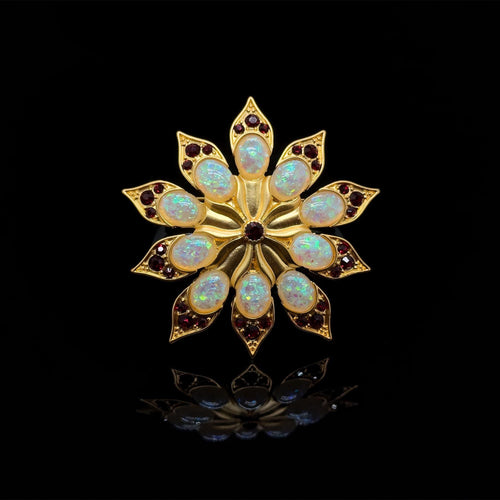 GIFTEEO Art Deco "Charleston II" | Art Deco Geometric Symmetry Pearl Brooch - Handcrafted Luxury Jewelry