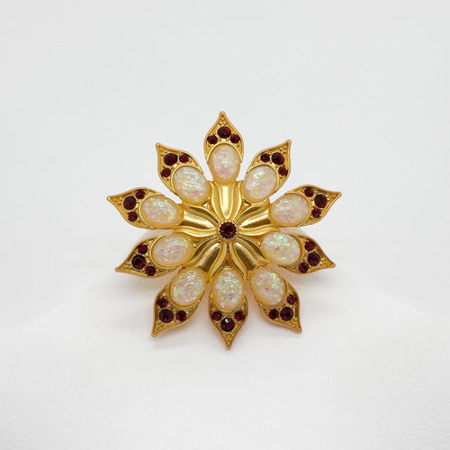 GIFTEEO Art Deco "Charleston II" | Art Deco Geometric Symmetry Pearl Brooch - Handcrafted Luxury Jewelry