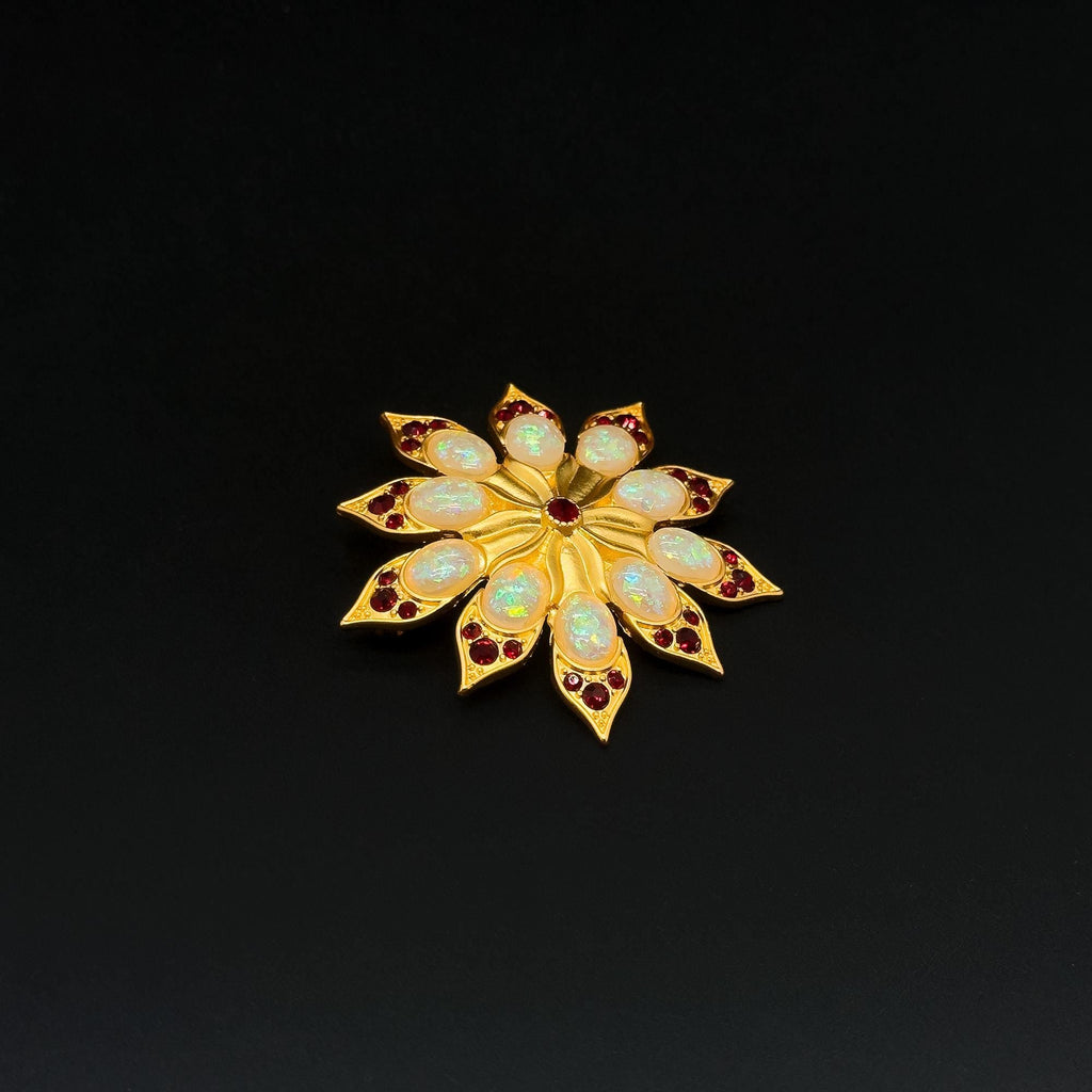 GIFTEEO Art Deco "Charleston II" | Art Deco Geometric Symmetry Pearl Brooch - Handcrafted Luxury Jewelry