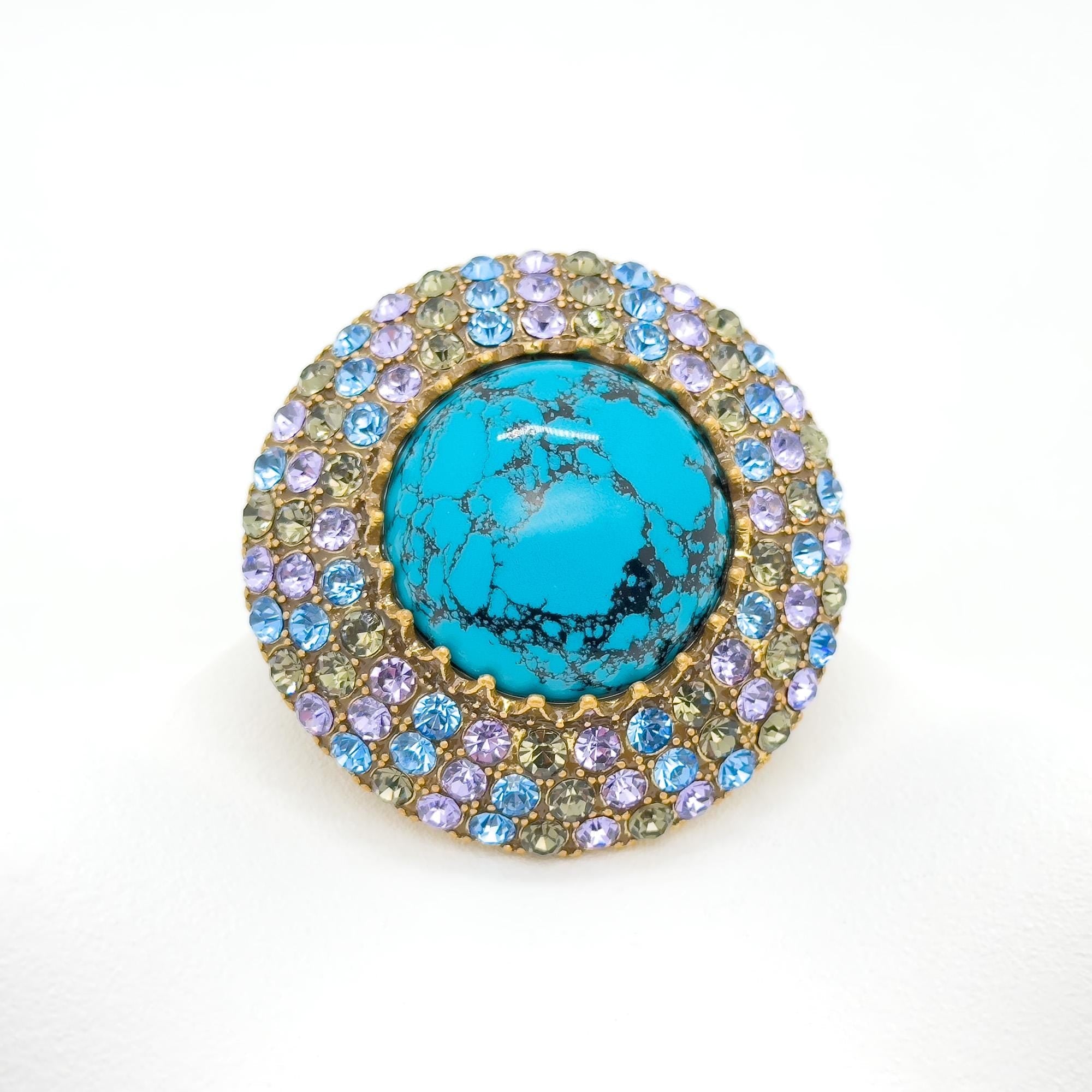 GIFTEEO Art Deco "Chic Artiste" | Art Deco Geometric Symmetry Crystal Brooch - Handcrafted Luxury Jewelry