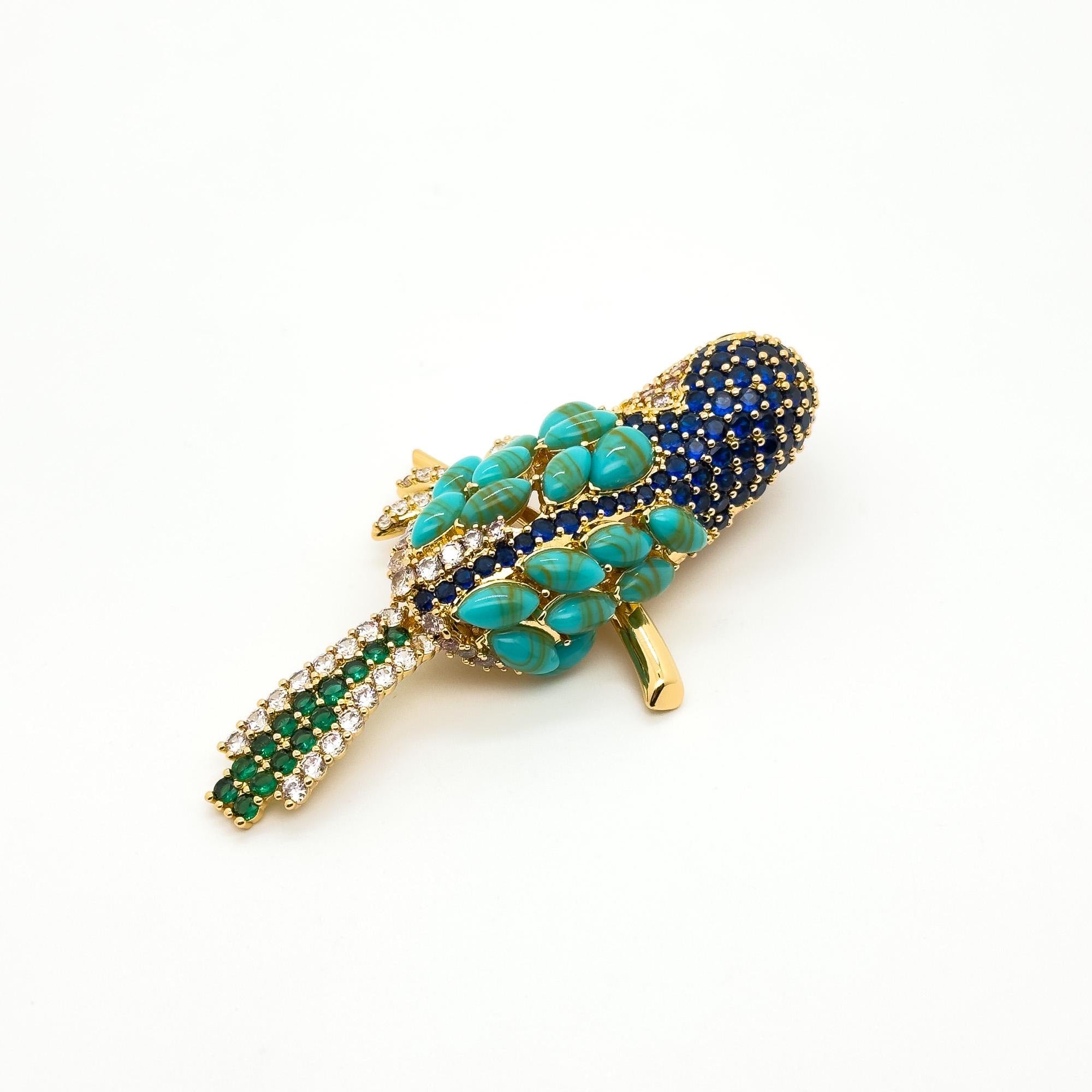 GIFTEEO Art Deco "Chic Parisien" | Art Deco Geometric Symmetry Statement Brooch - Handcrafted Luxury Jewelry