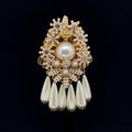 GIFTEEO Art Deco "Comte II" | Art Deco Geometric Symmetry Crystal Brooch - Handcrafted Luxury Jewelry