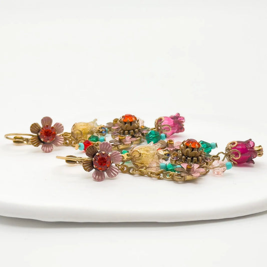 Ethnic Vintage Floral Earrings