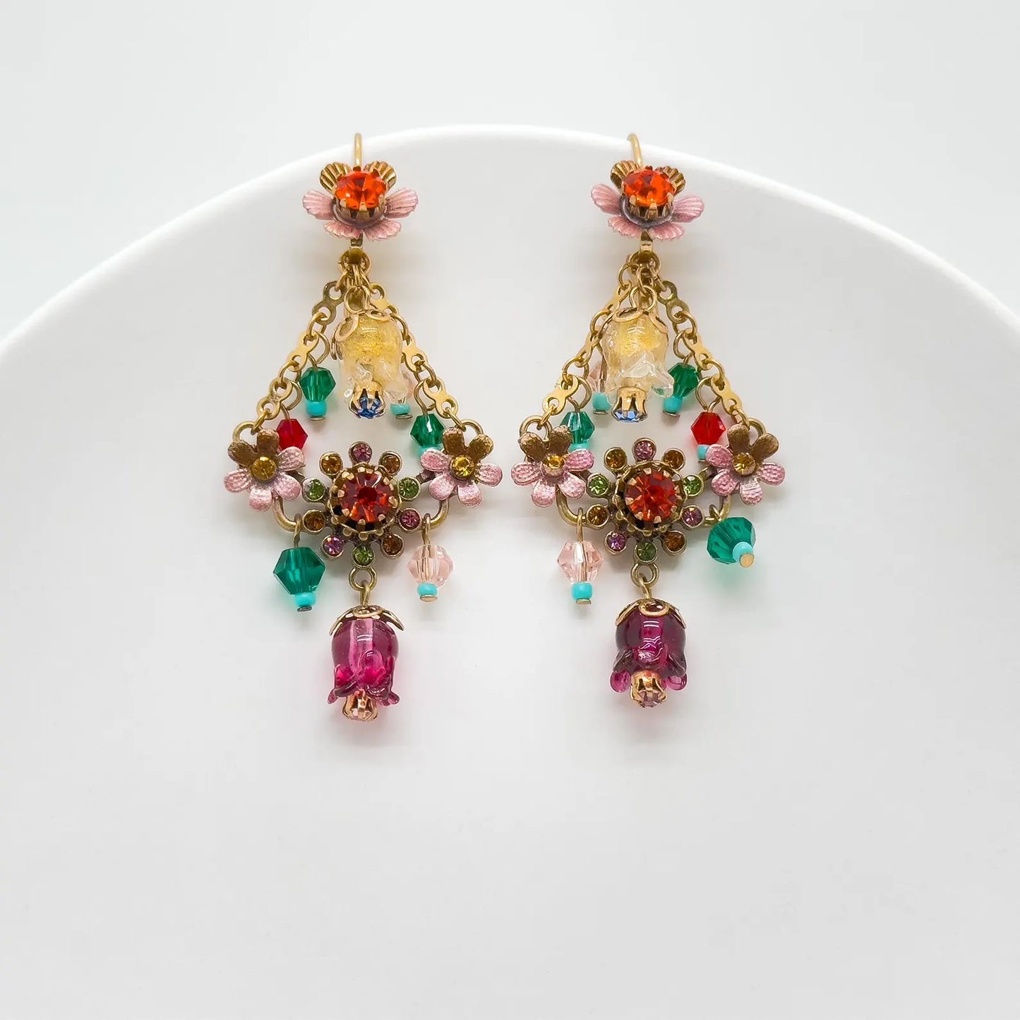 Ethnic Vintage Floral Earrings