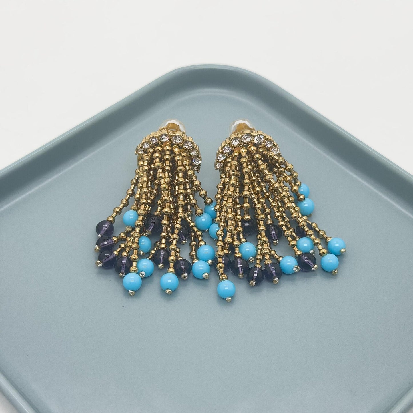 Exaggerated Art Deco Tassel Earrings