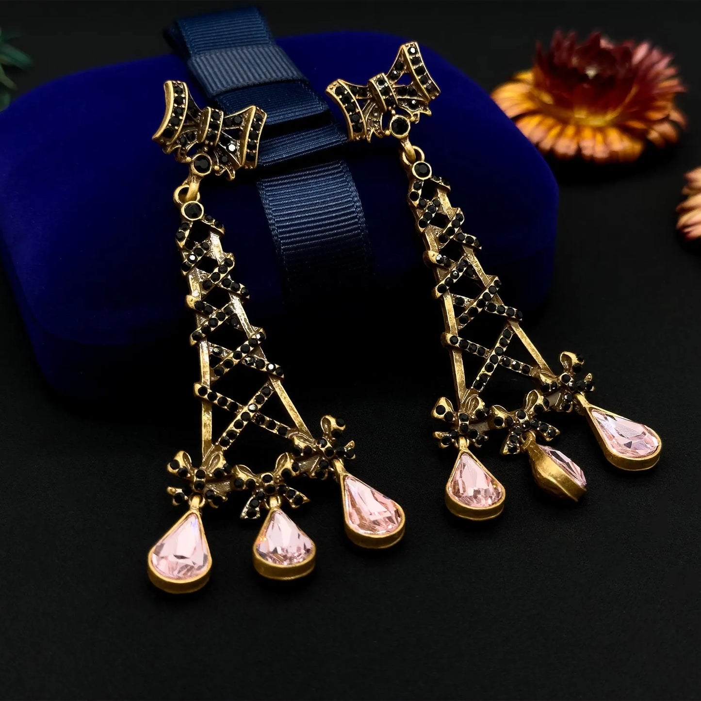 Vintage Ethnic Eiffel Tower Earrings