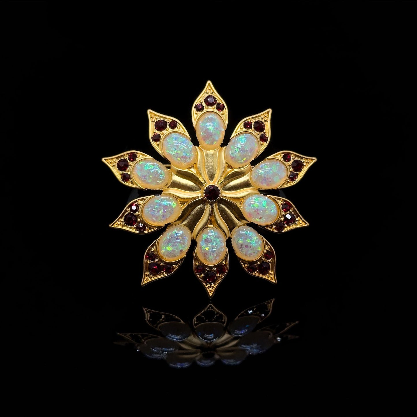 Vintage Art Deco Sunflower Flower Brooch