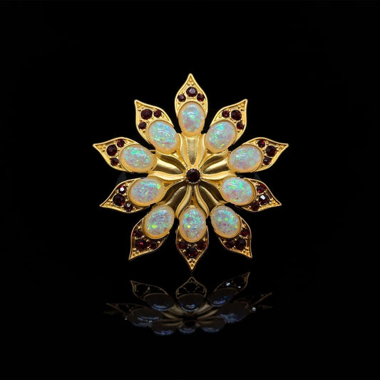 Vintage Art Deco Sunflower Flower Brooch