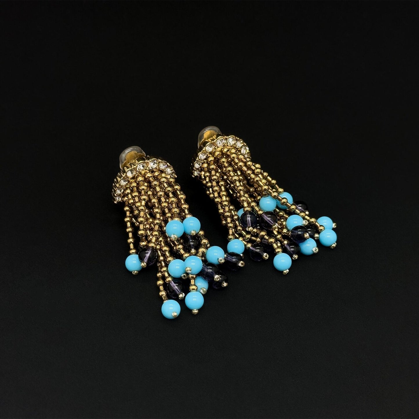 Exaggerated Art Deco Tassel Earrings