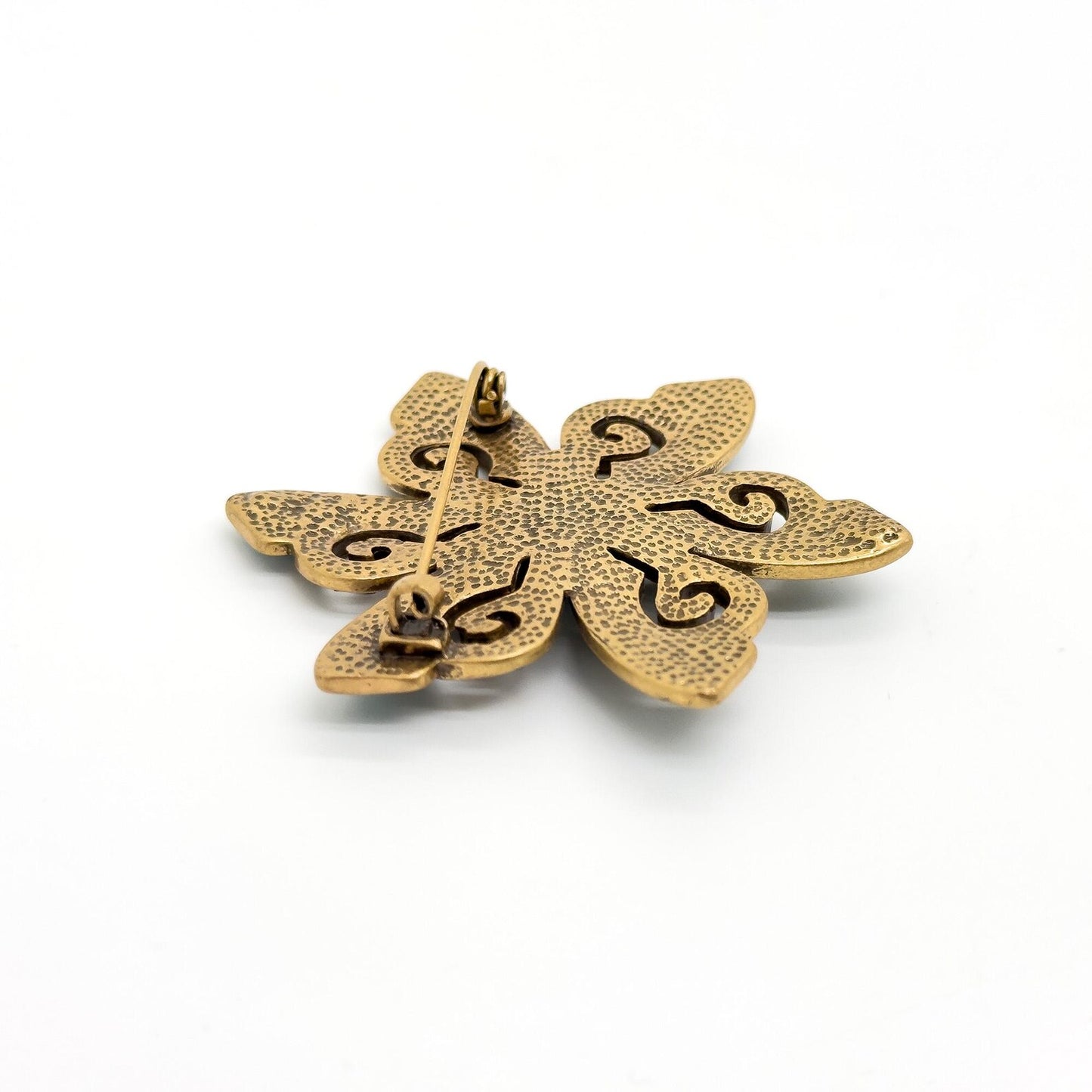 Vintage Art Deco Zircon Flower Brooch