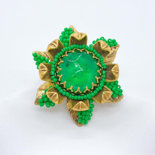 Vintage Art Deco Sunflower Brooch
