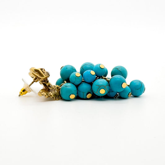 Vintage Art Deco Grape Earrings