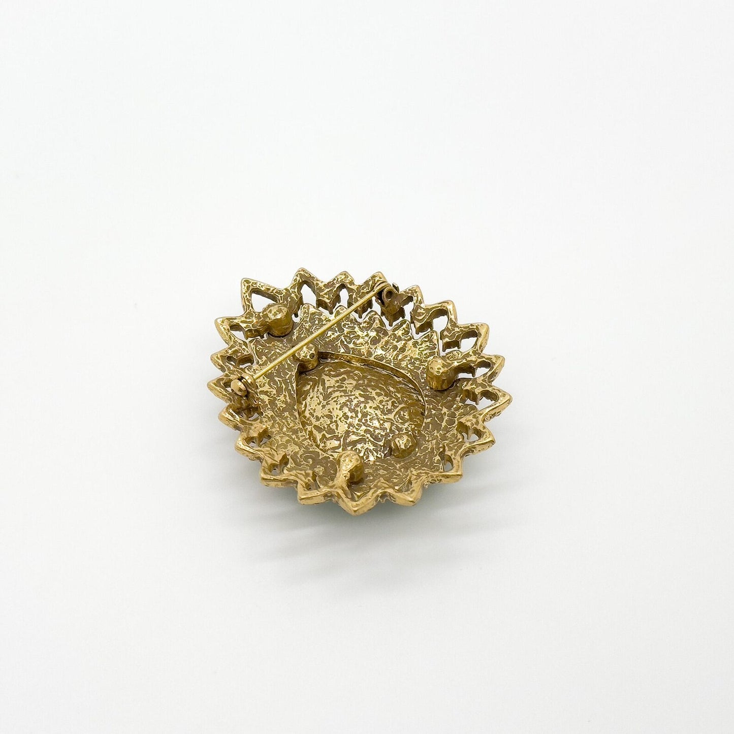 Vintage Art Deco 3D Flower Teardrop Brooch