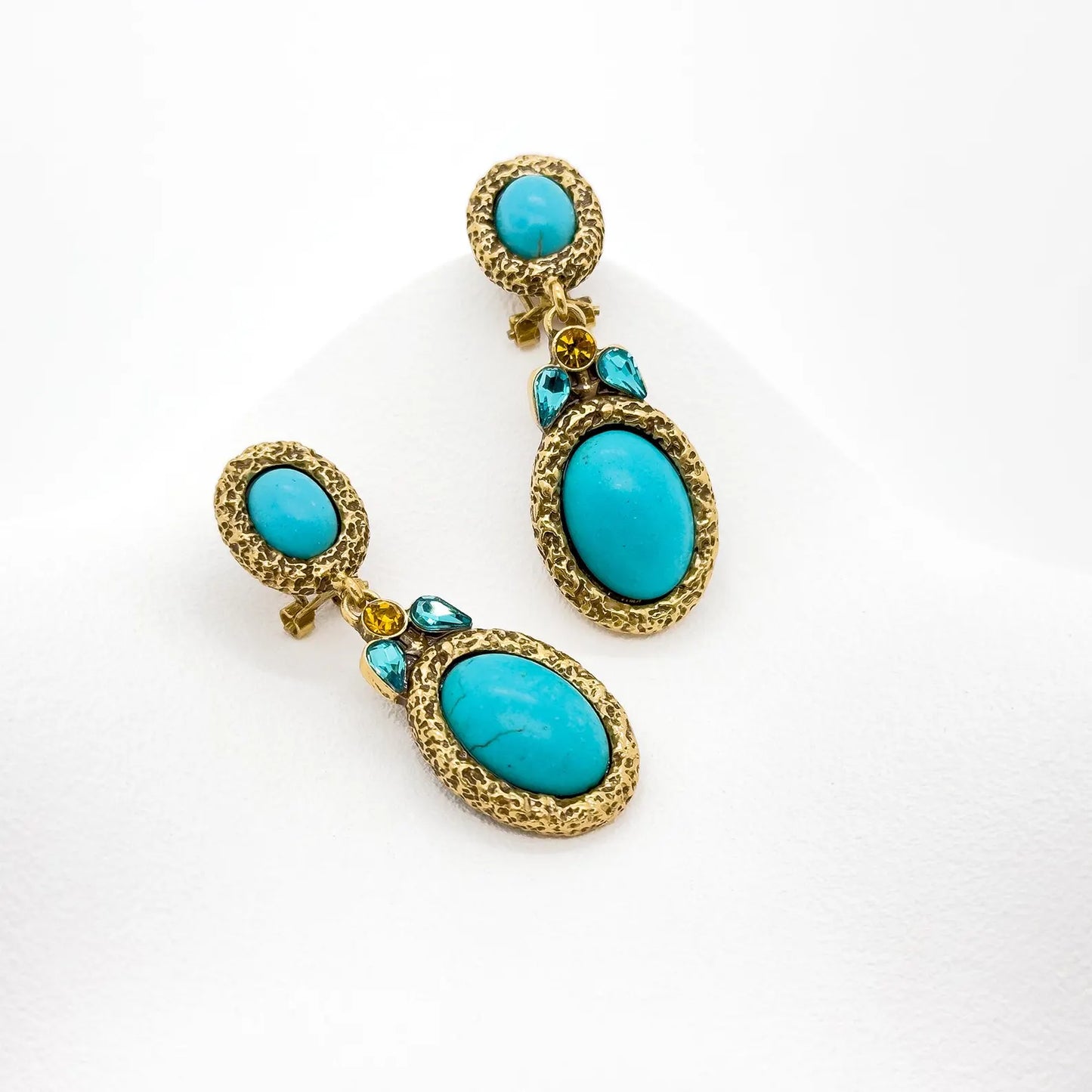 Vintage Turquoise Ethnic Statement Earrings