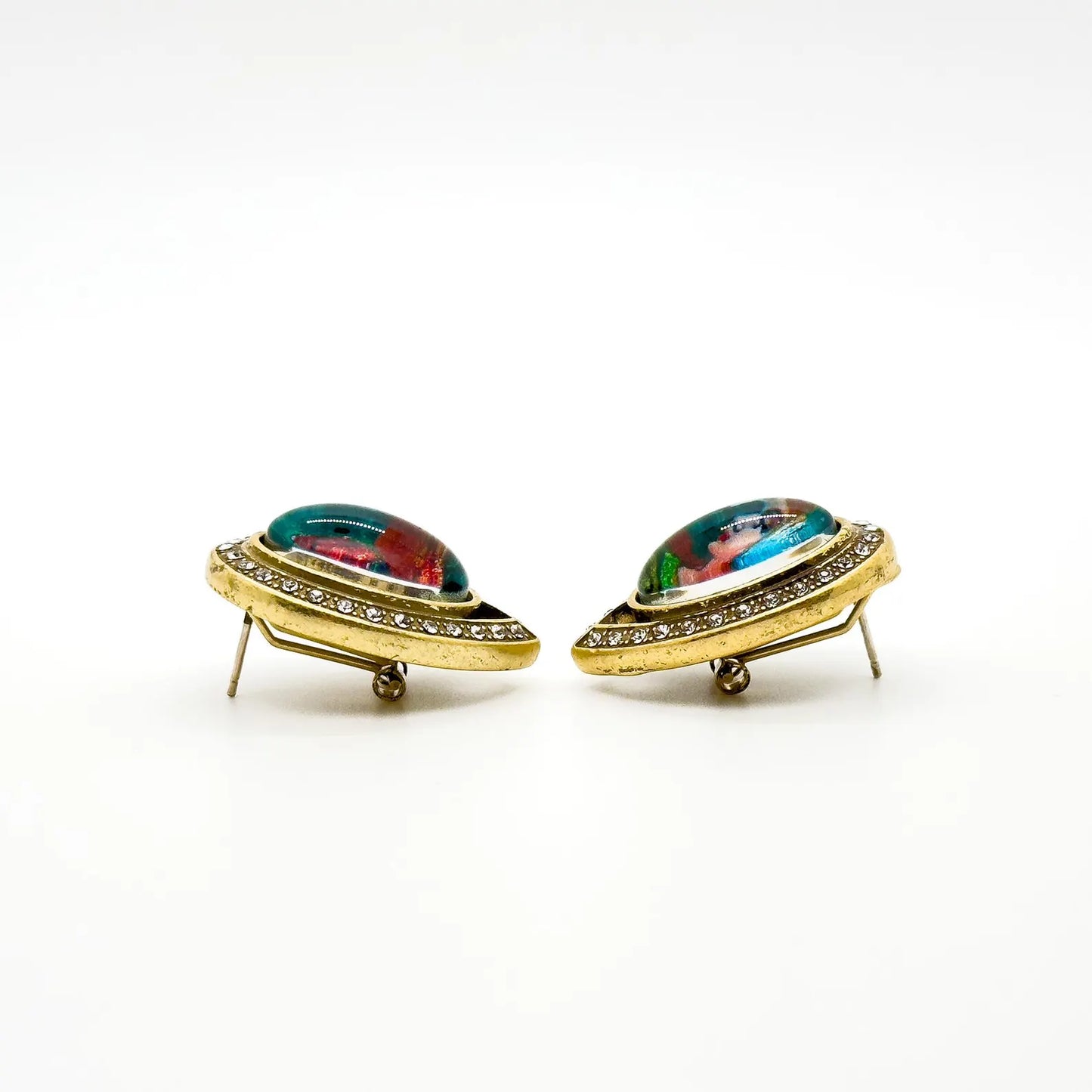 Vintage Art Deco Portrait Earrings