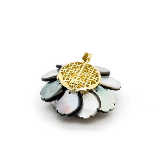 Art Deco Peony Flower Brooch