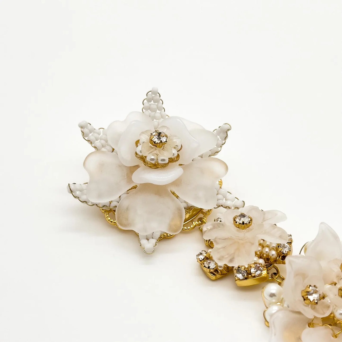 Vintage Art Deco Floral Earrings