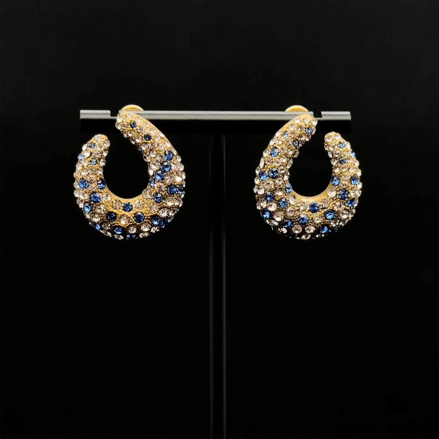Vintage Art Deco U-Shaped Earrings