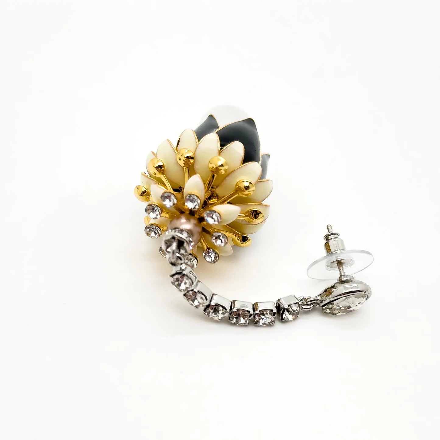 Vintage Art Deco Pearl Flower Earrings