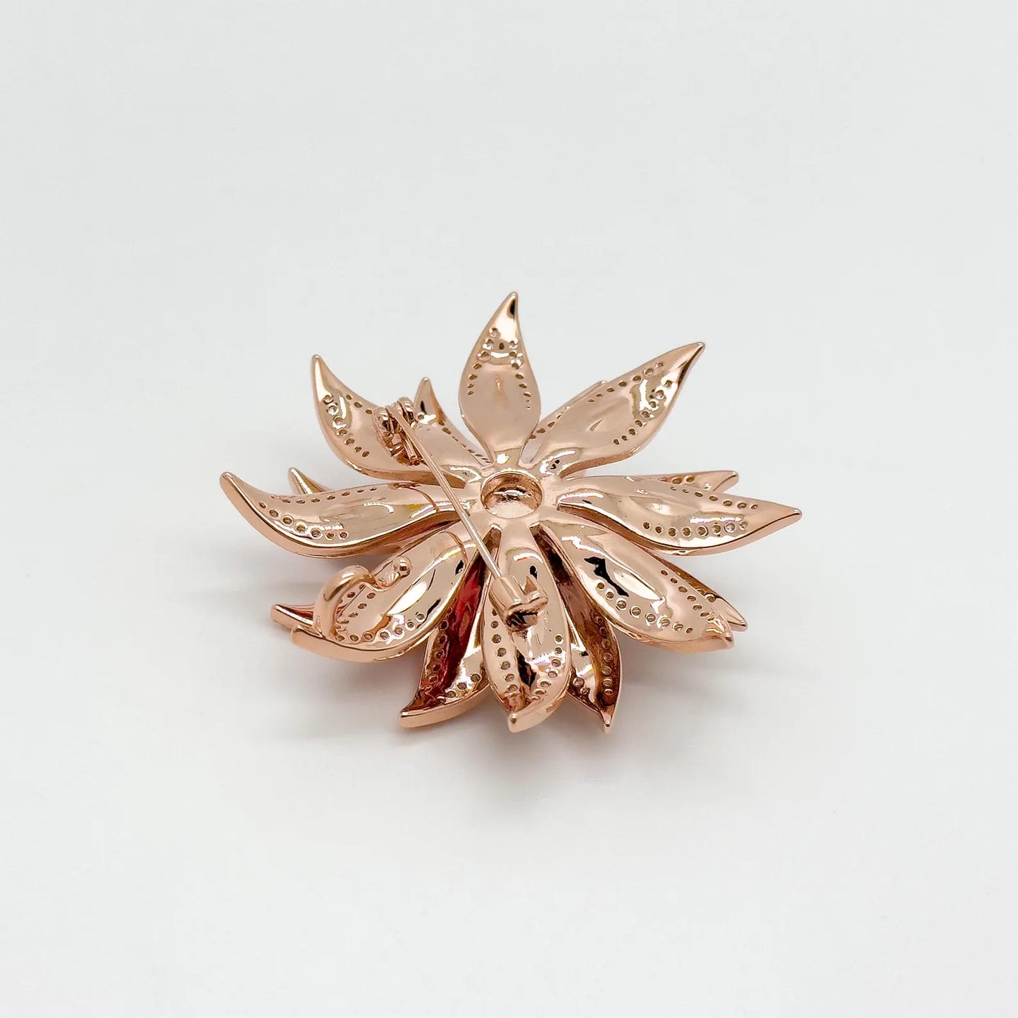 Vintage Art Deco Sunflower Floral Crystal Brooch