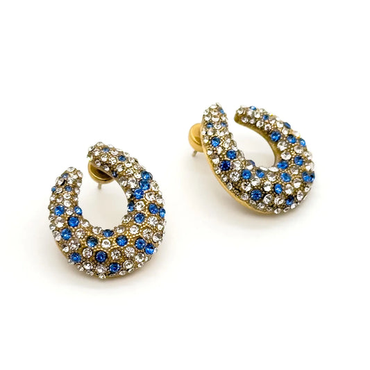 Vintage Art Deco U-Shaped Earrings