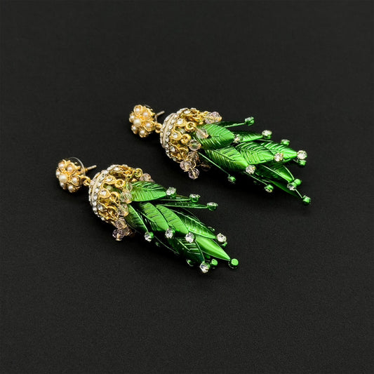 Vintage Art Deco Leaf Earrings