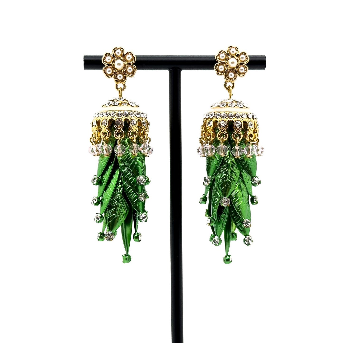 Vintage Art Deco Leaf Earrings