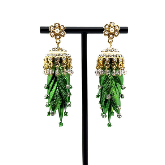 Vintage Art Deco Leaf Earrings