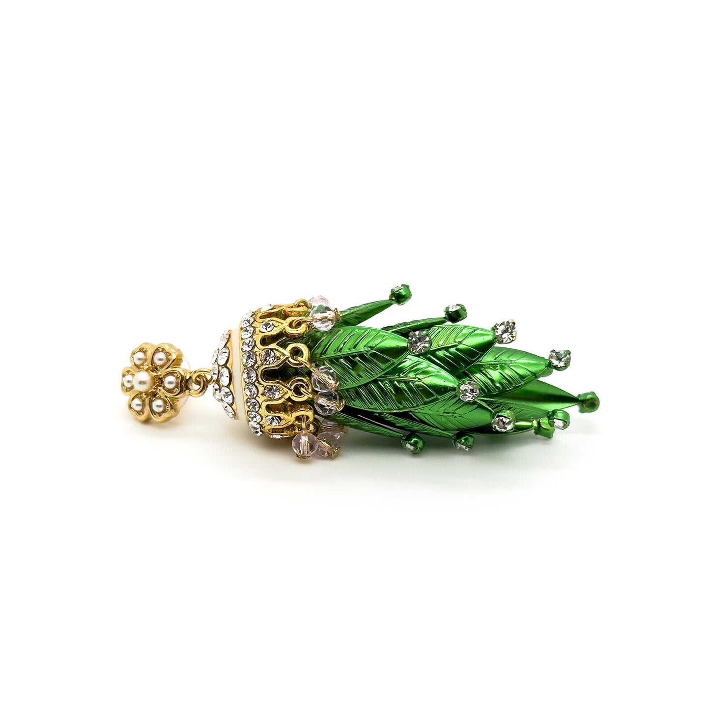 Vintage Art Deco Leaf Earrings