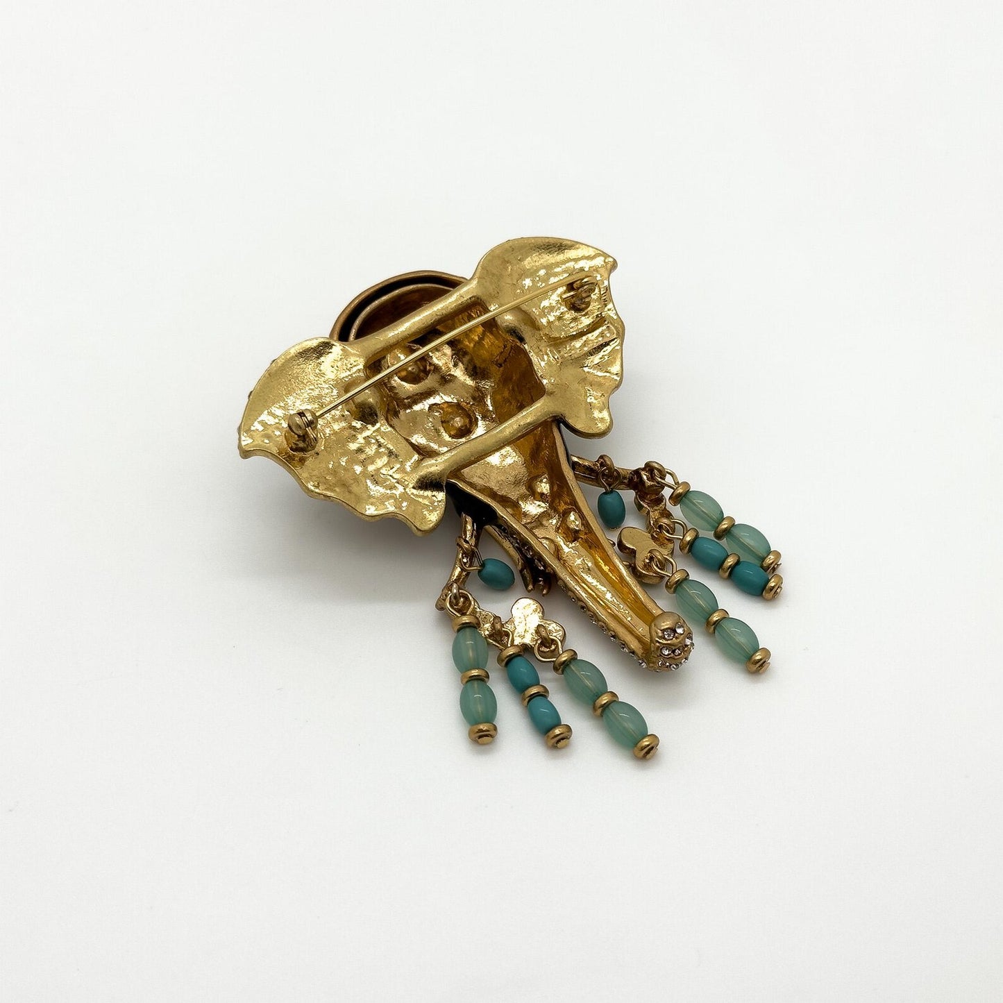 Vintage Art Deco Ethnic Boho Tribal Elephant Brooch
