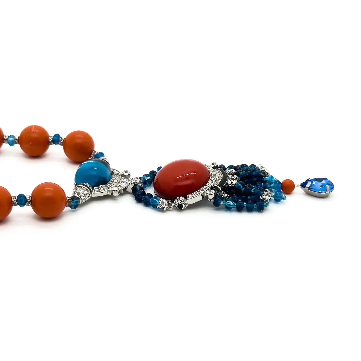 Vintage Art Deco Ethnic Boho Tribal Pendant Necklace