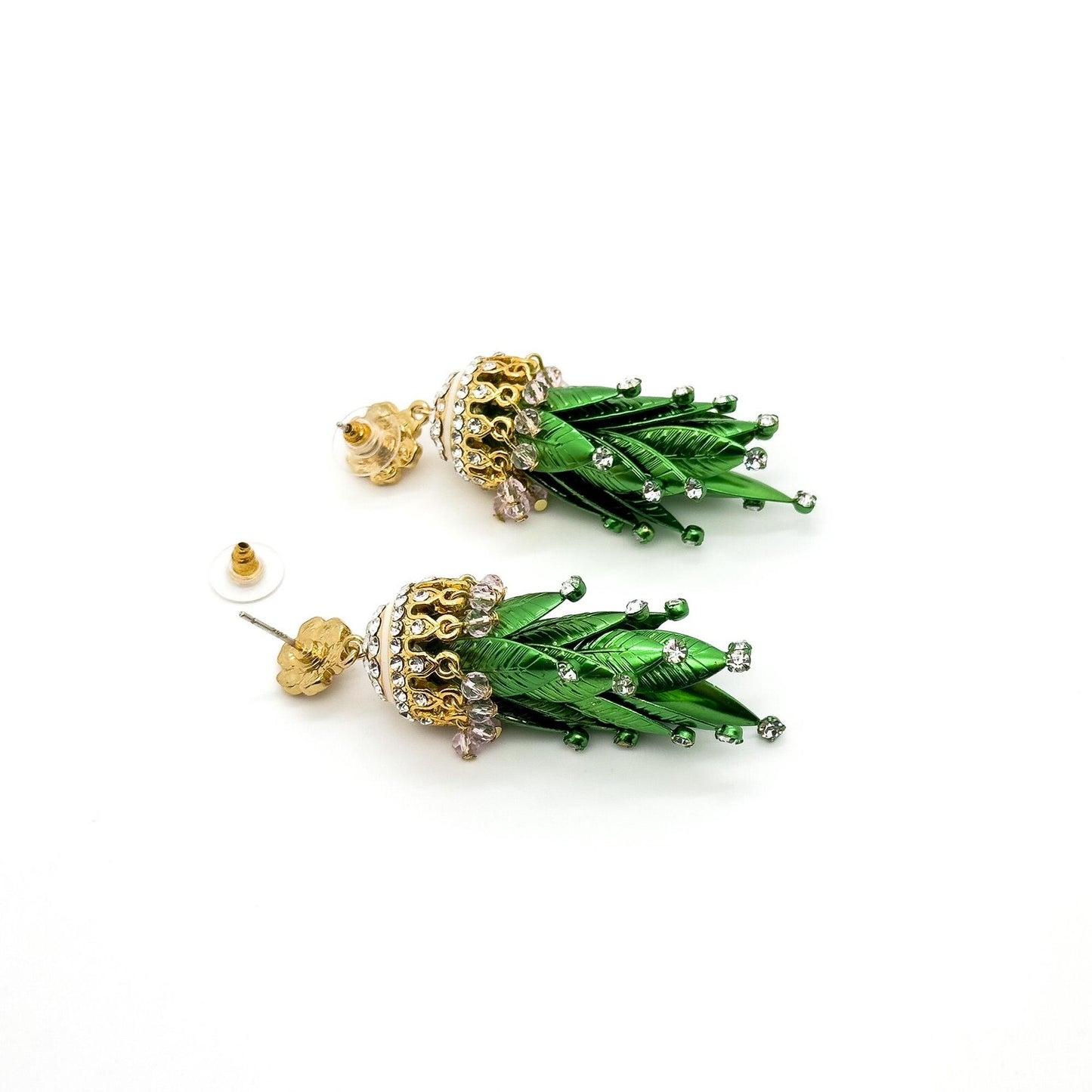 Vintage Art Deco Leaf Earrings