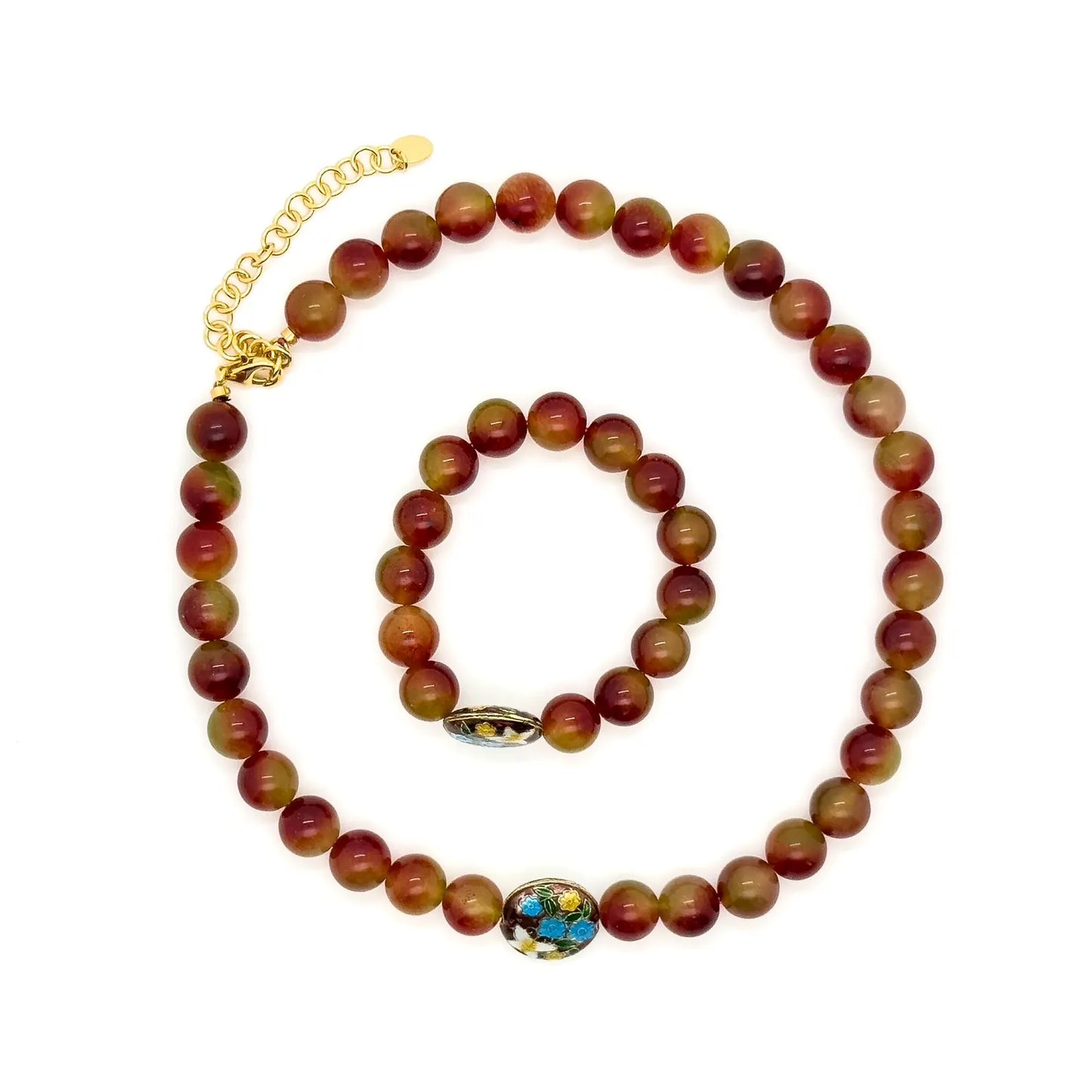 Vintage Art Deco Necklace & Bracelet Set