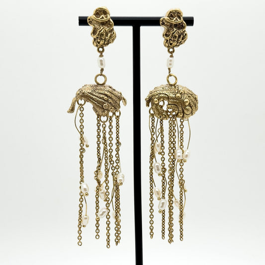 Tribal Art Deco Tassel Earrings